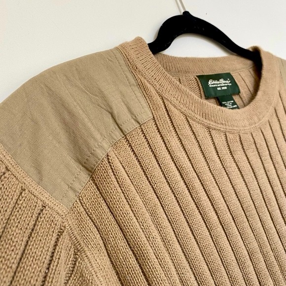 Eddie Bauer Men’s Sweater Size Large Outdoors Adventure Hiking Military Crewneck - Picture 5 of 7